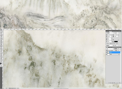 大理石纹中式水墨山水画锦绣山河石材背景墙